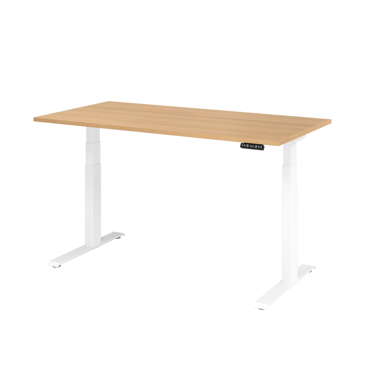 Hammerbacher Schreibtisch Basic Maße: 1.600 x 640 x 1.290 x 800 mm (B x H x T) Spanplatte eiche