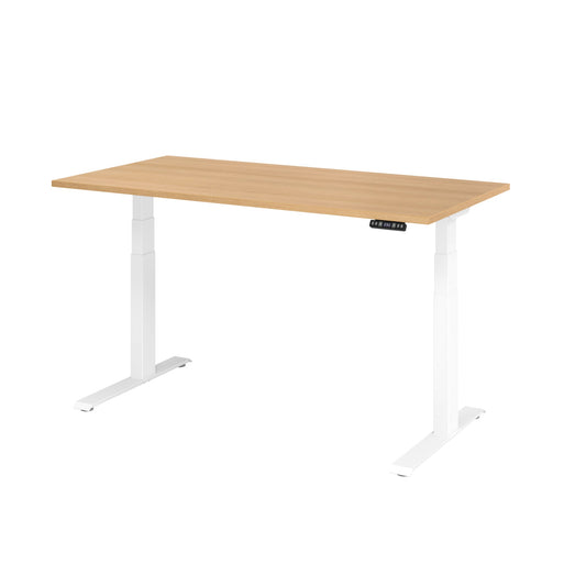 Hammerbacher Schreibtisch Basic Maße: 1.600 x 640 x 1.290 x 800 mm (B x H x T) Spanplatte eiche