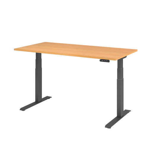 Hammerbacher Schreibtisch Basic Maße: 1.600 x 640 x 1.290 x 800 mm (B x H x T) Spanplatte buche