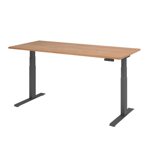 Hammerbacher Schreibtisch Basic Maße: 1.800 x 640 x 1.290 x 800 mm (B x H x T) Spanplatte nussbaum