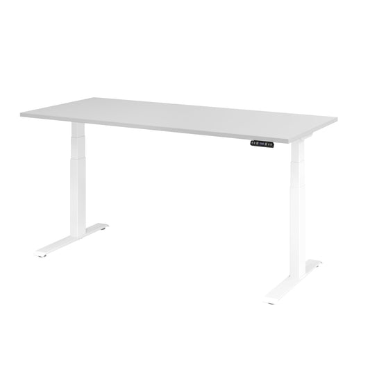 Hammerbacher Schreibtisch Basic Maße: 1.800 x 640 x 1.290 x 800 mm (B x H x T) Spanplatte grau