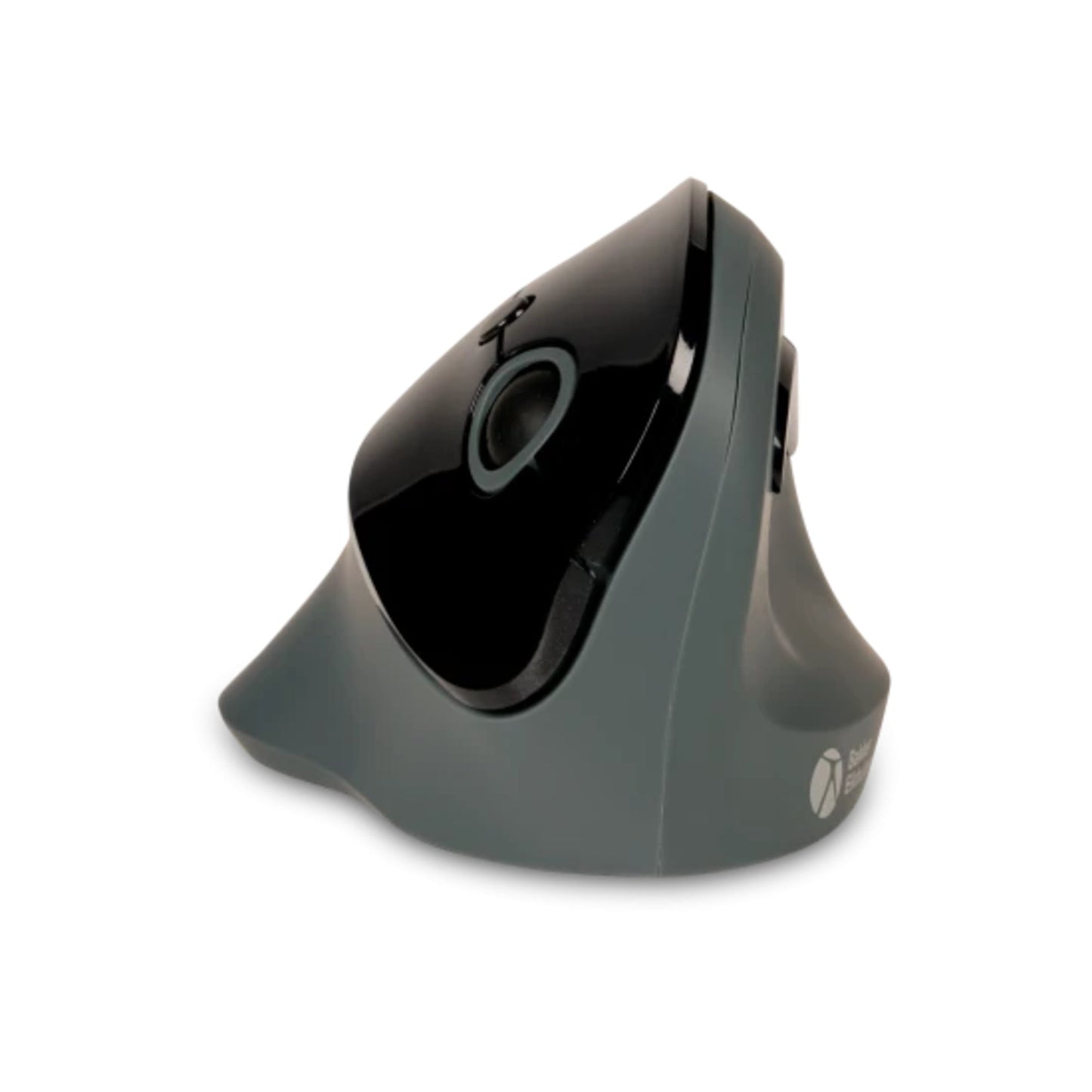 BakkerElkhuizen Optische PC Maus PRF Rechtshänder ergonomisch USB-A 20m Batterie inkl. Dongle, USB-A/USB-C-Adapter schwarz/dunkelgrau/gelb