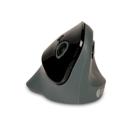 BakkerElkhuizen Optische PC Maus PRF Rechtshänder ergonomisch USB-A 20m Batterie inkl. Dongle, USB-A/USB-C-Adapter schwarz/dunkelgrau/gelb
