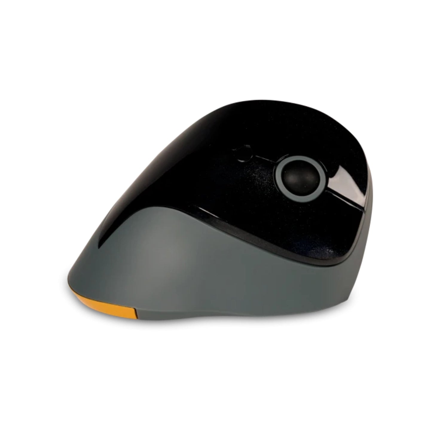 BakkerElkhuizen Optische PC Maus PRF Rechtshänder ergonomisch USB-A 20m Batterie inkl. Dongle, USB-A/USB-C-Adapter schwarz/dunkelgrau/gelb