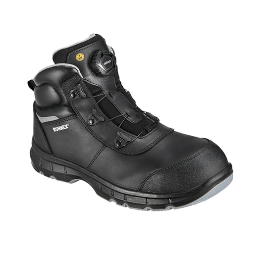 RUNNEX® Sicherheitsstiefel atop FlexStar 44 knöchelhoch Rindleder schwarz/grau