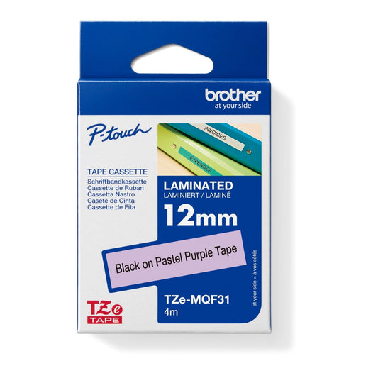 Brother Schriftbandkassette P-touch 12 mm x 4 m (B x L) pastelllila schwarz