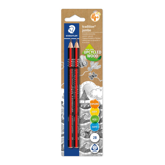 STAEDTLER® Bleistift tradition® jumbo 4mm 2B 2 St./Pack.