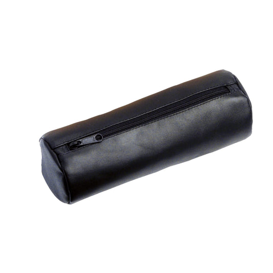 Alassio® Stifterolle XXL 9 x 22 cm (Ø x L) Reißverschluss Leder schwarz
