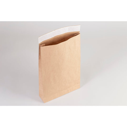 flexiPAK Faltentasche classic Standard 300 x 430 mm (B x H) ohne Fenster 100g/m² mit Selbstklebung Kraftpapier braun 300 St./Pack.