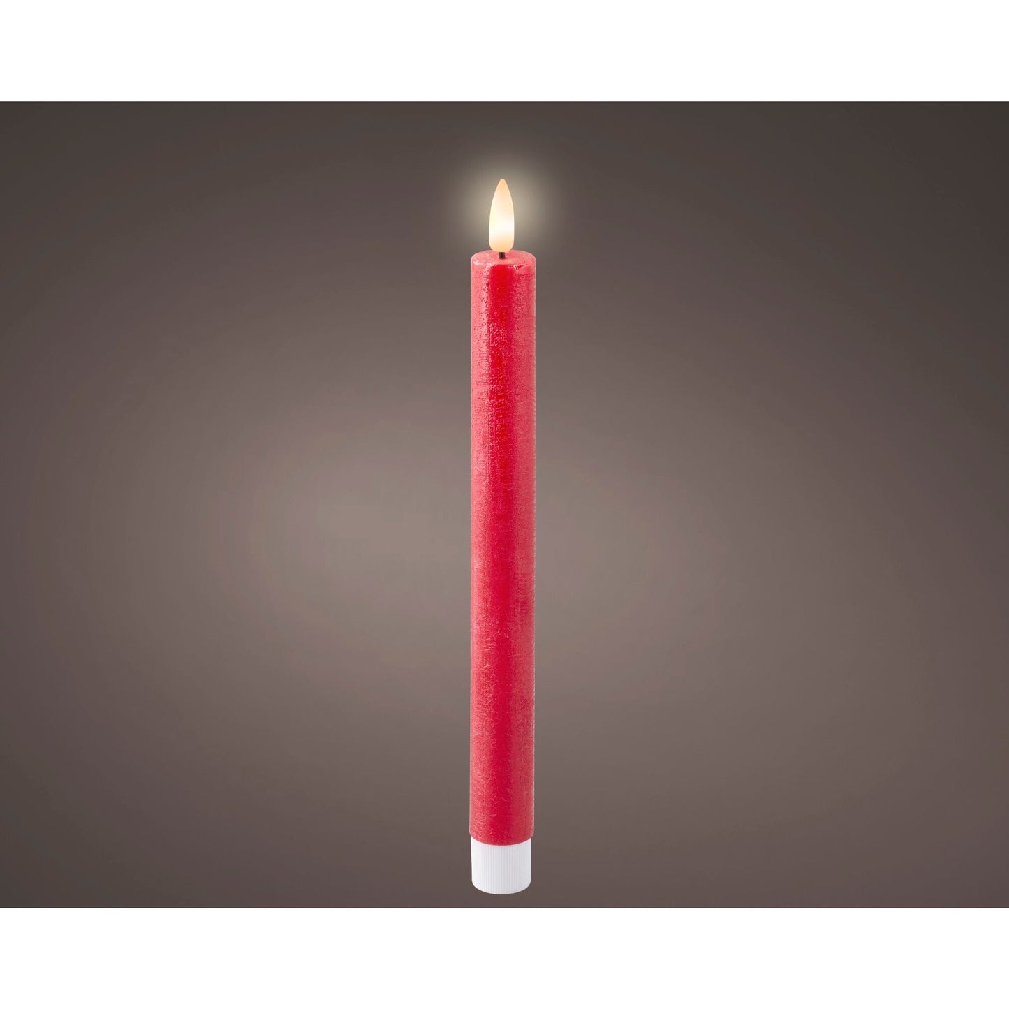 LUMINEO LED Kerze 2,2 x 24,5 cm (Ø x H) 350h Wachs weihnachtsrot 2 St./Pack.
