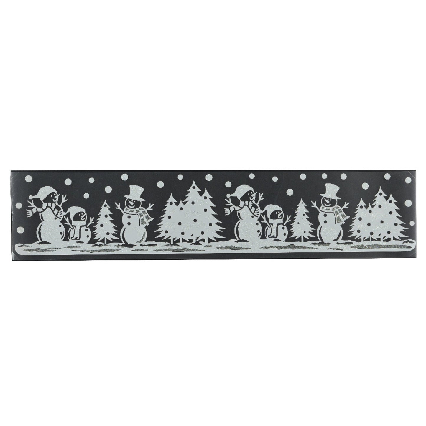 DECORIS Fensterbild PET weiß Schneemann