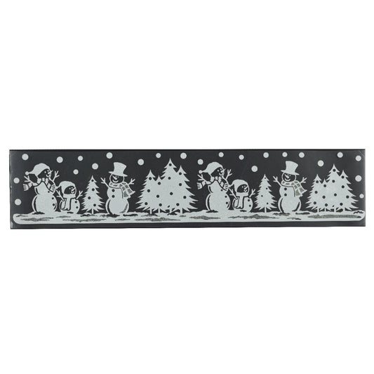 DECORIS Fensterbild PET weiß Schneemann