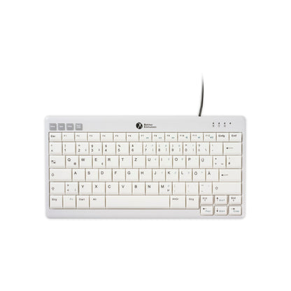 BakkerElkhuizen Tastatur UltraBoard 950 V2 Windows®, Mac universell USB-C inkl. USC/USB-A Adapter, Schutztasche hellgrau/dunkelgrau