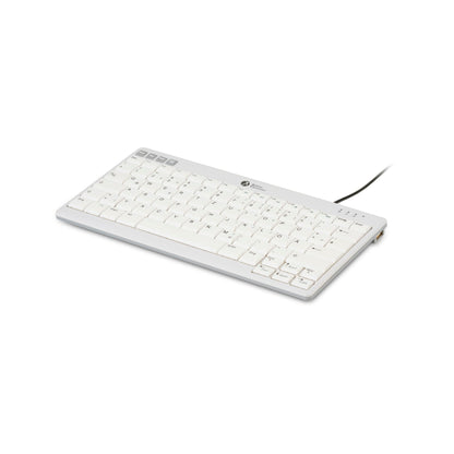 BakkerElkhuizen Tastatur UltraBoard 950 V2 Windows®, Mac universell USB-C inkl. USC/USB-A Adapter, Schutztasche hellgrau/dunkelgrau