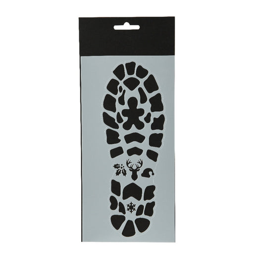 DECORIS Bodenmarkierung 12,5 x 25 cm (B x H) schwarz/weiß 2 St./Pack.