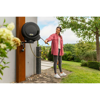 Kärcher Schlauchaufroller HBX 5.35 Automatic 22 x 59,5 x 81 cm (B x H x T) 35 m, Anschlussschlauch: 1,5m 13kg schwarz/gelb