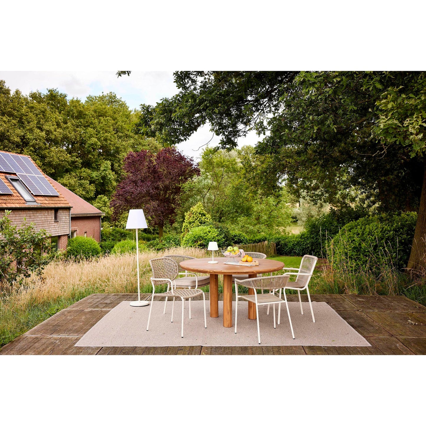 BEST Gartenstuhl Reino 55,5 x 88 x 60,5 cm (B x H x T) 100 % Polyester sand 4 St./Pack.