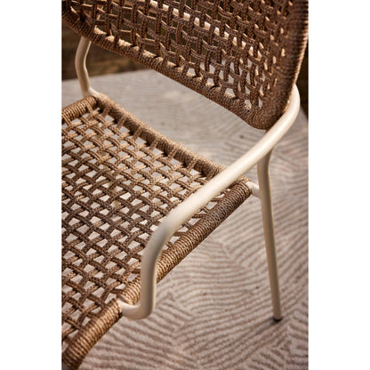BEST Gartenstuhl Reino 55,5 x 88 x 60,5 cm (B x H x T) 100 % Polyester sand 4 St./Pack.