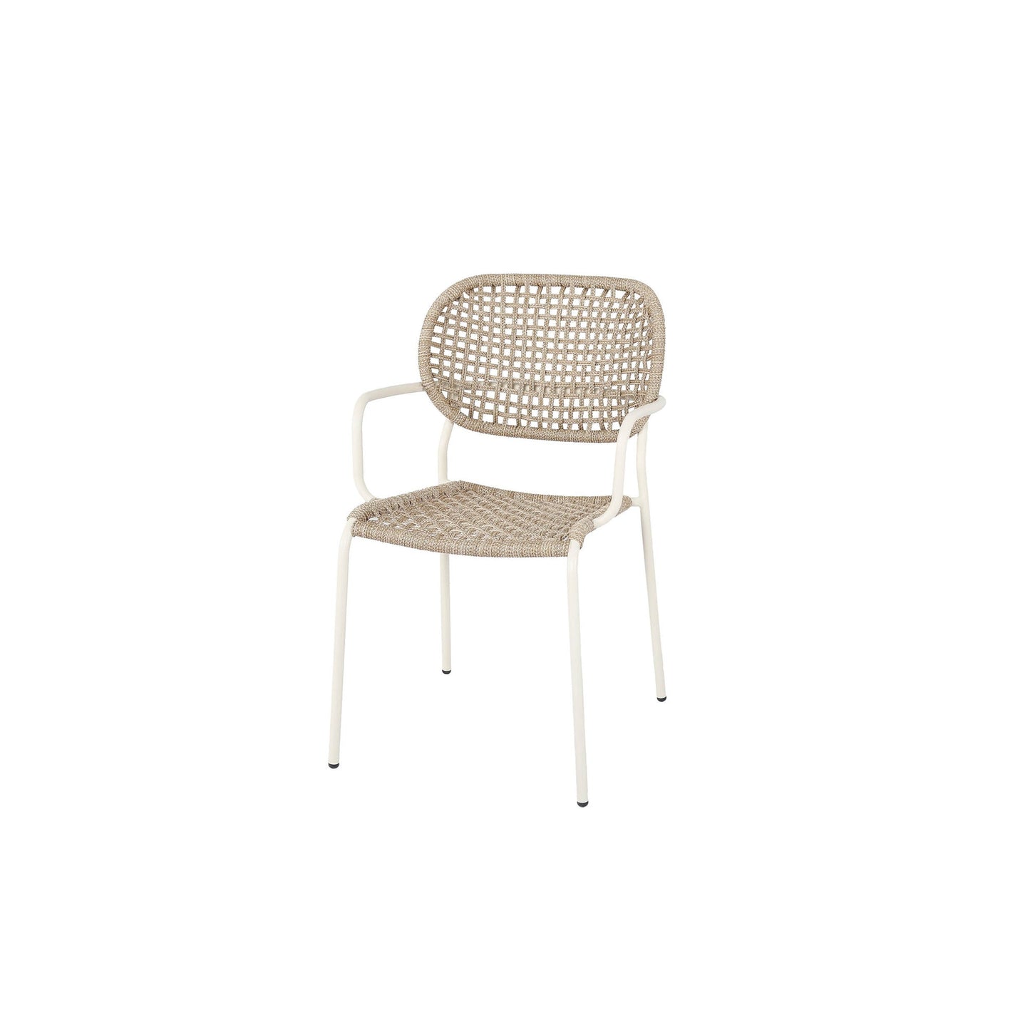BEST Gartenstuhl Reino 55,5 x 88 x 60,5 cm (B x H x T) 100 % Polyester sand 4 St./Pack.