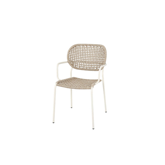 BEST Gartenstuhl Reino 55,5 x 88 x 60,5 cm (B x H x T) 100 % Polyester sand 4 St./Pack.