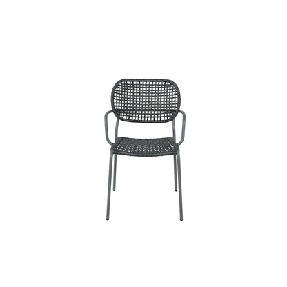 BEST Gartenstuhl Reino 55,5 x 88 x 60,5 cm (B x H x T) 100 % Polyester anthrazit 4 St./Pack.