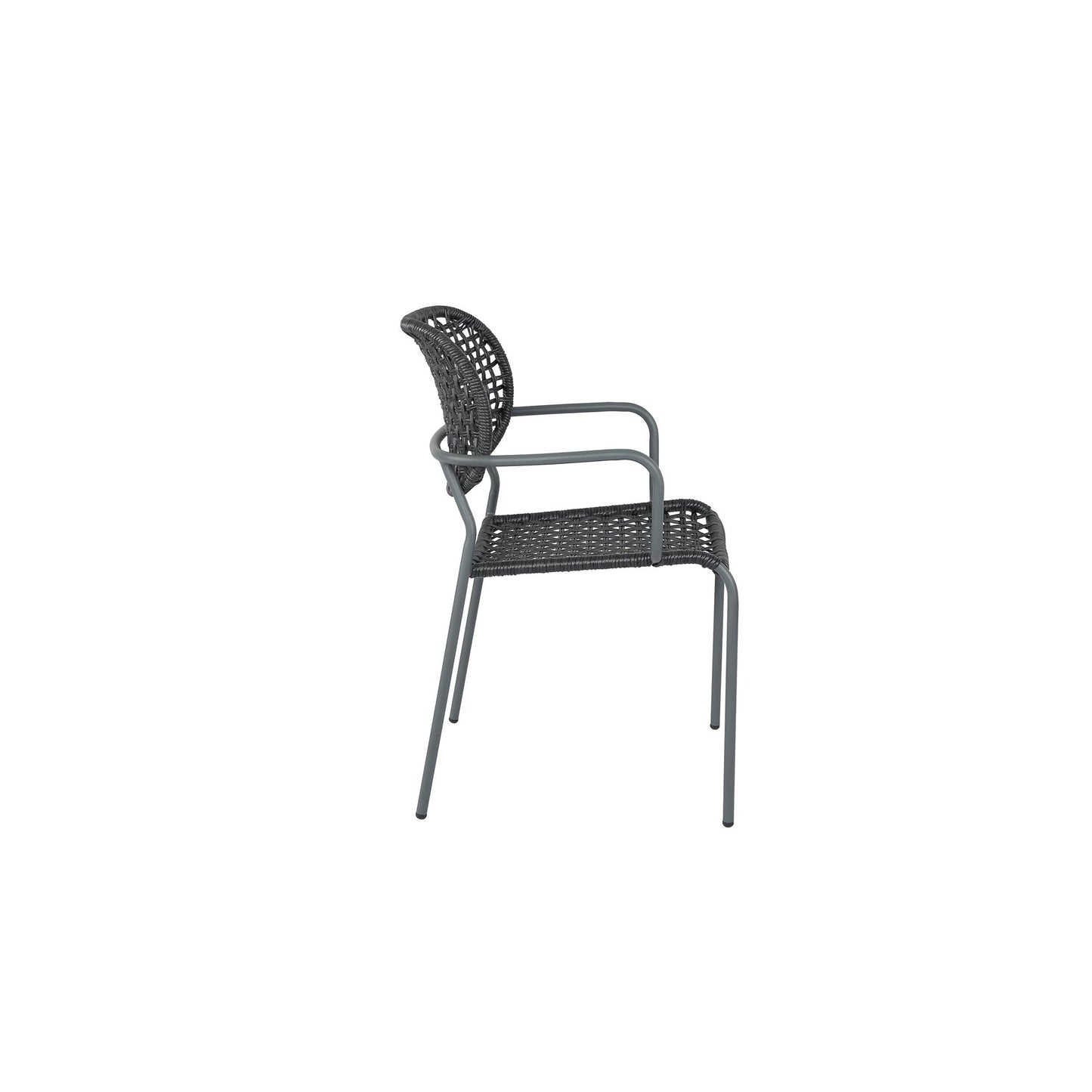BEST Gartenstuhl Reino 55,5 x 88 x 60,5 cm (B x H x T) 100 % Polyester anthrazit 4 St./Pack.