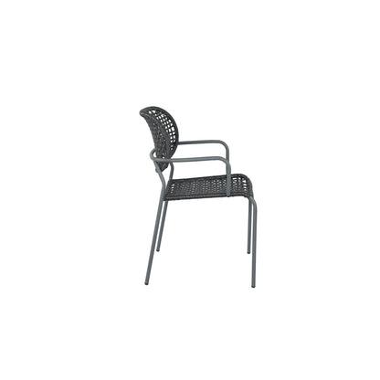 BEST Gartenstuhl Reino 55,5 x 88 x 60,5 cm (B x H x T) 100 % Polyester anthrazit 4 St./Pack.