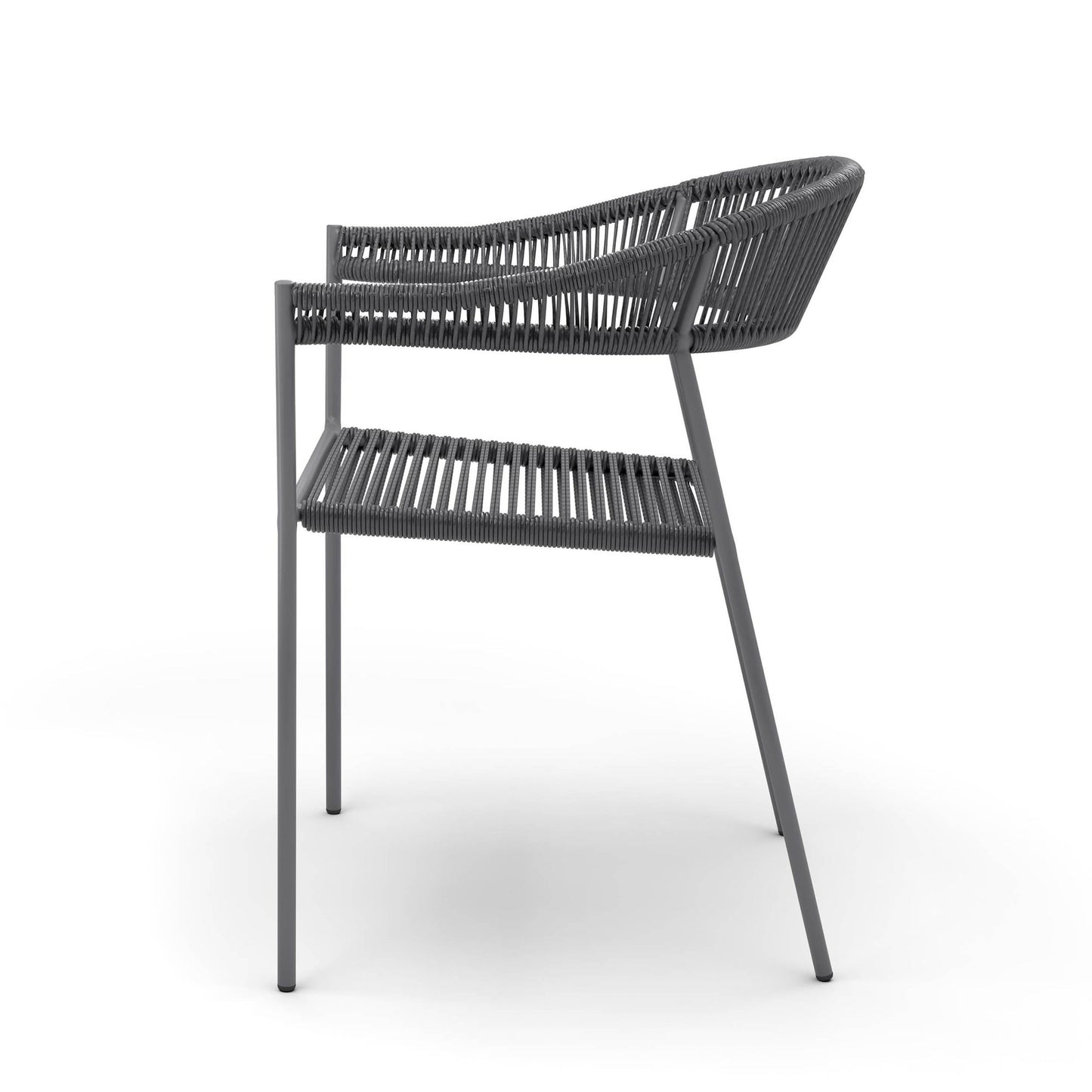 BEST Gartenstuhl Sebastian 54 x 76 x 57 cm (B x H x T) 100 % Polyester anthrazit 4 St./Pack.