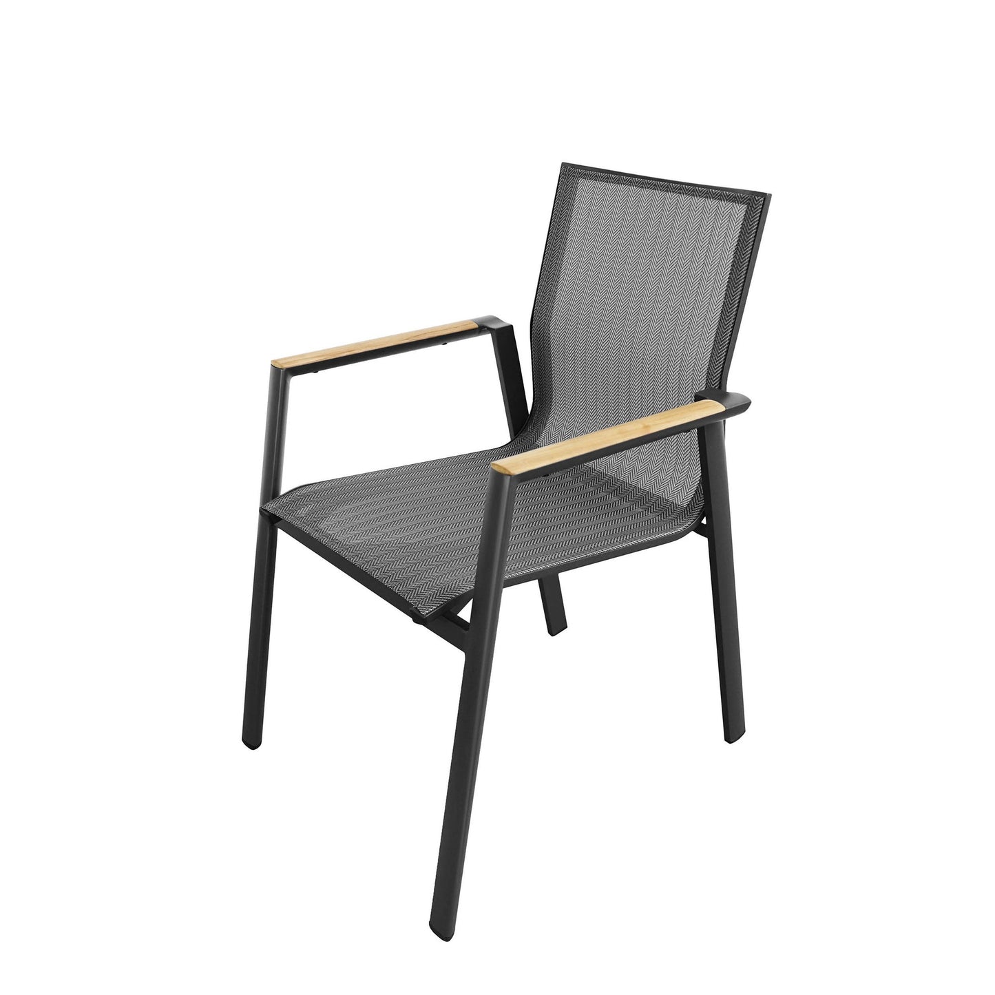 BEST Gartenstuhl Rhodos Stapelstuhl 57,5 x 88 x 67 cm (B x H x T) anthrazit