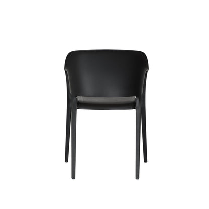 BEST Gartenstuhl Giethoorn 77,5 x 54,5 x 55 cm (B x H x T) Polypropylen schwarz 4 St./Pack.