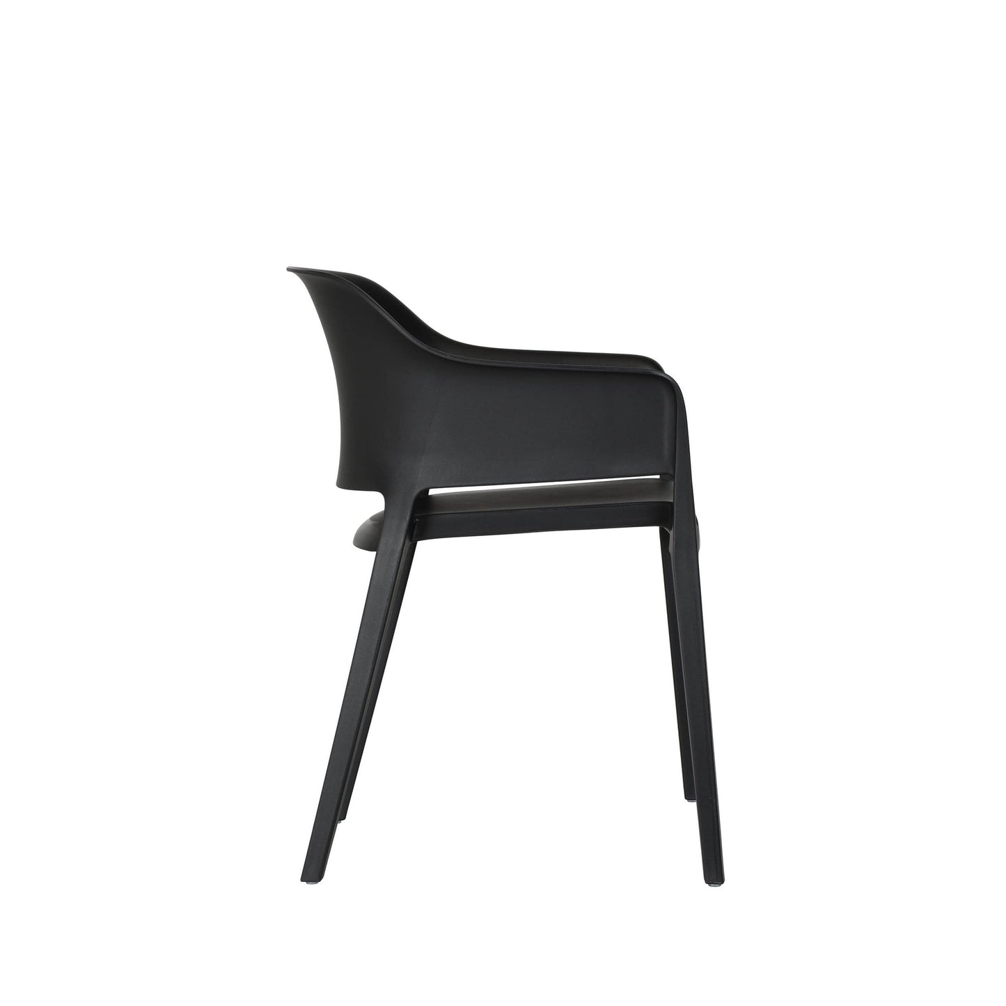 BEST Gartenstuhl Giethoorn 77,5 x 54,5 x 55 cm (B x H x T) Polypropylen schwarz 4 St./Pack.