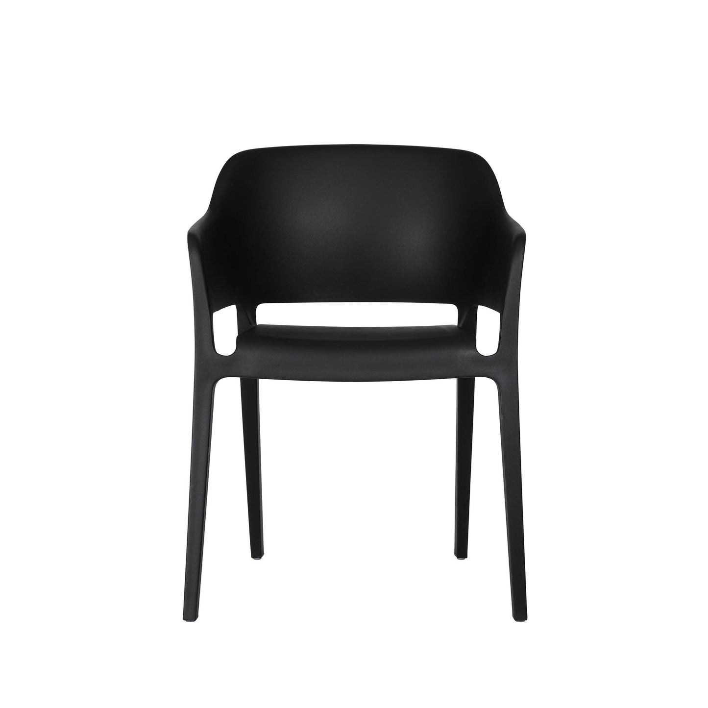 BEST Gartenstuhl Giethoorn 77,5 x 54,5 x 55 cm (B x H x T) Polypropylen schwarz 4 St./Pack.