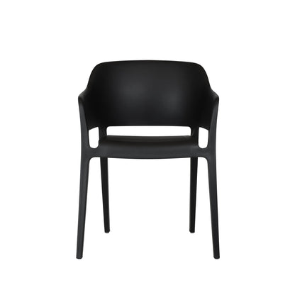 BEST Gartenstuhl Giethoorn 77,5 x 54,5 x 55 cm (B x H x T) Polypropylen schwarz 4 St./Pack.