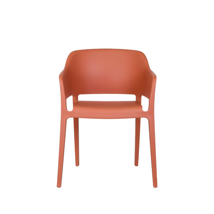 BEST Gartenstuhl Giethoorn 77,5 x 54,5 x 55 cm (B x H x T) Polypropylen terracotta 4 St./Pack.