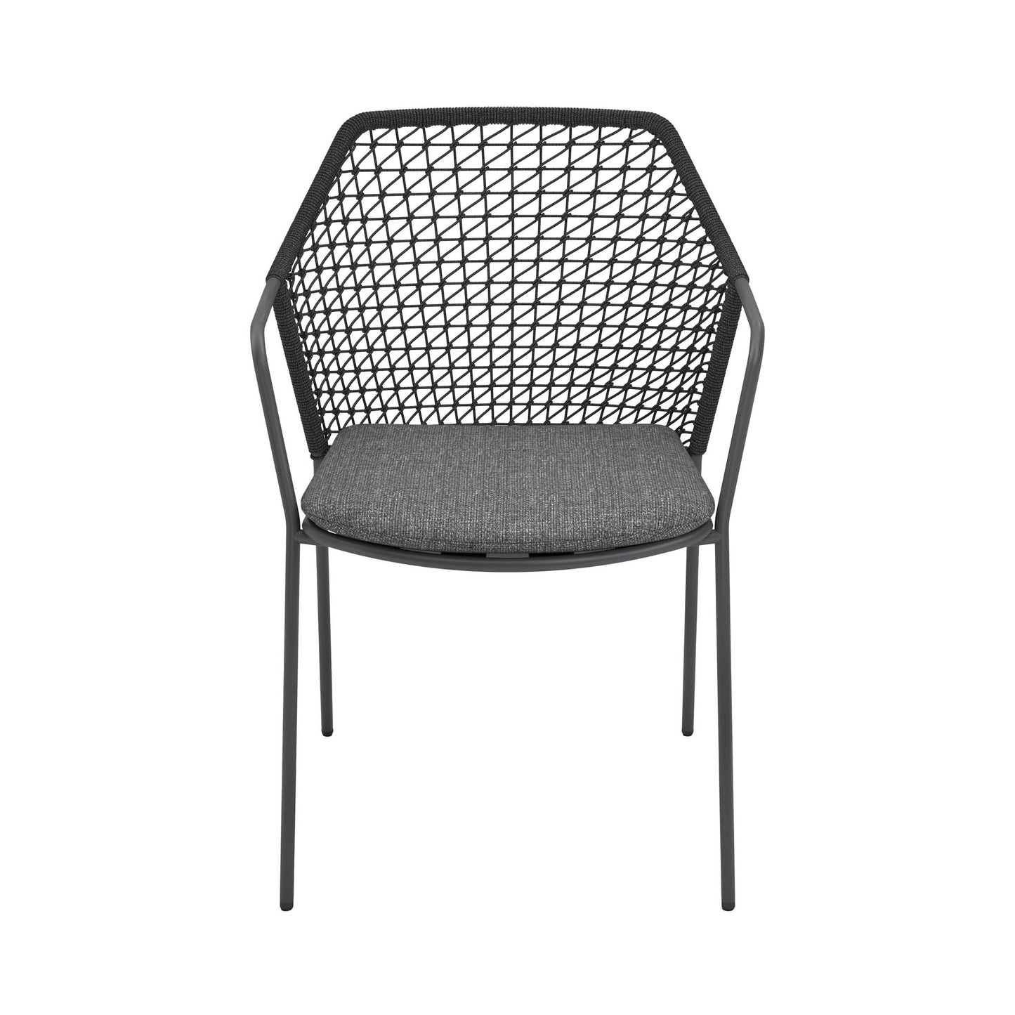 BEST Gartenstuhl Burano 58,5 x 83,5 x 60 cm (B x H x T) 100 % Polyester anthrazit 4 St./Pack.