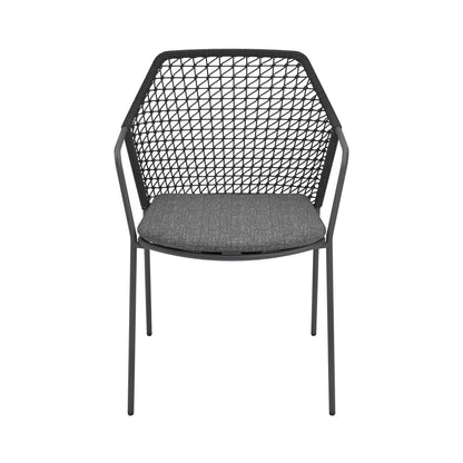 BEST Gartenstuhl Burano 58,5 x 83,5 x 60 cm (B x H x T) 100 % Polyester anthrazit 4 St./Pack.
