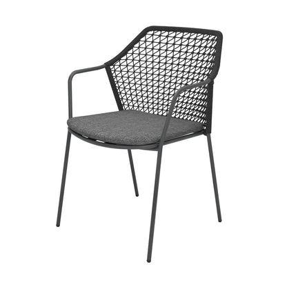BEST Gartenstuhl Burano 58,5 x 83,5 x 60 cm (B x H x T) 100 % Polyester anthrazit 4 St./Pack.