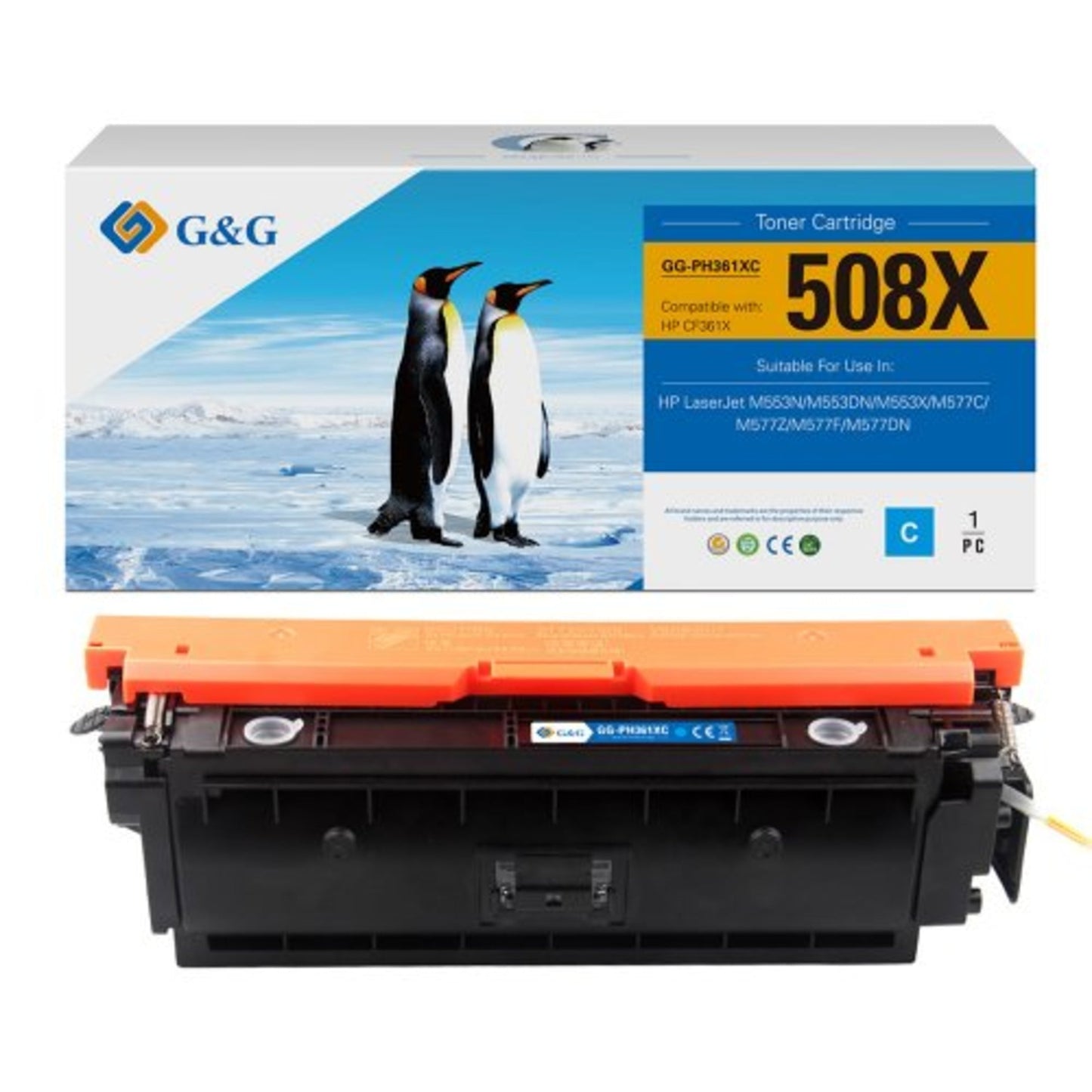 G&G Toner kein Originalzubehör Kompatibel mit: HP 508X ca. 9.500 Seiten cyan