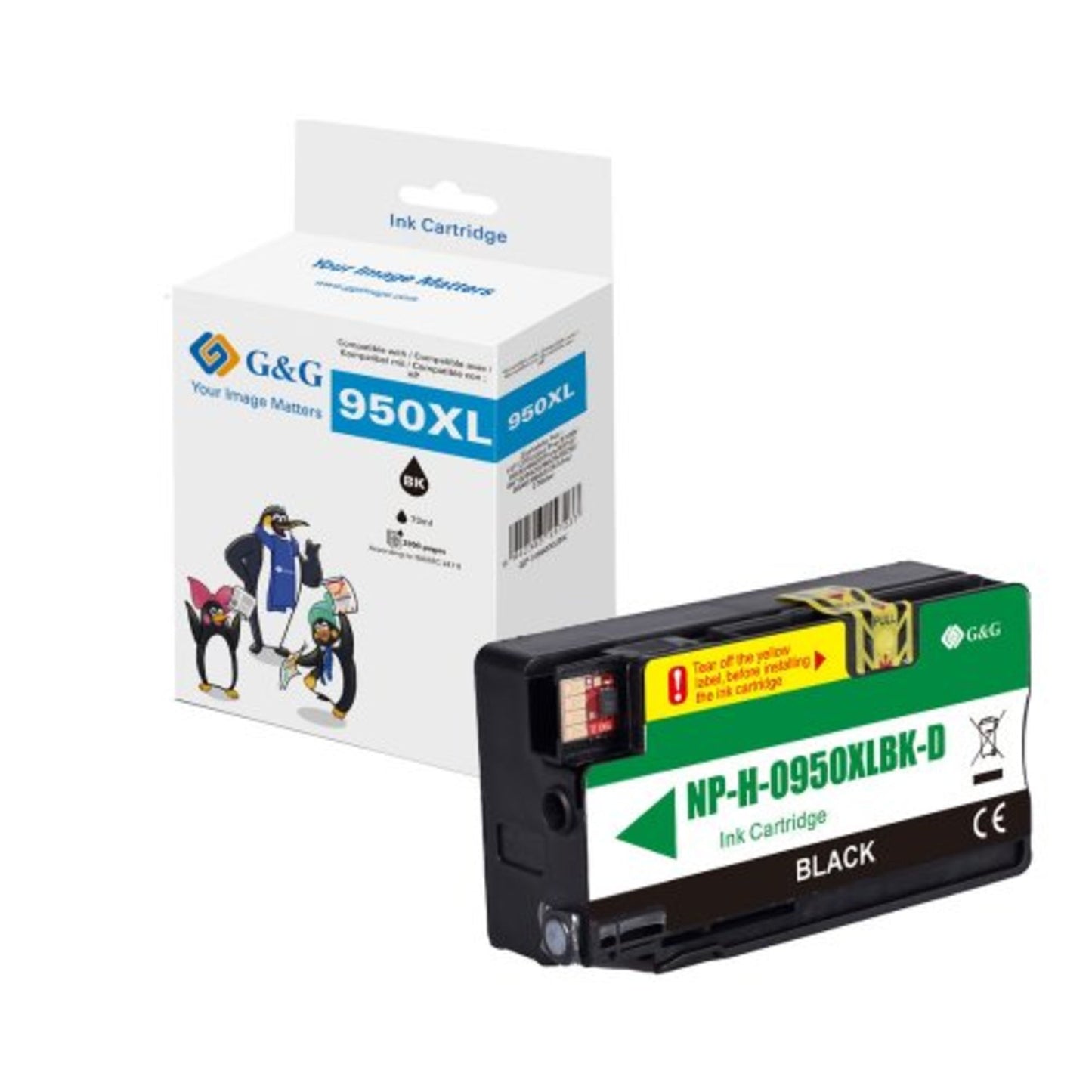 G&G Tintenpatrone kein Originalzubehör Kompatibel mit: HP 950XL 18832 ca. 2.300 Seiten schwarz 73ml