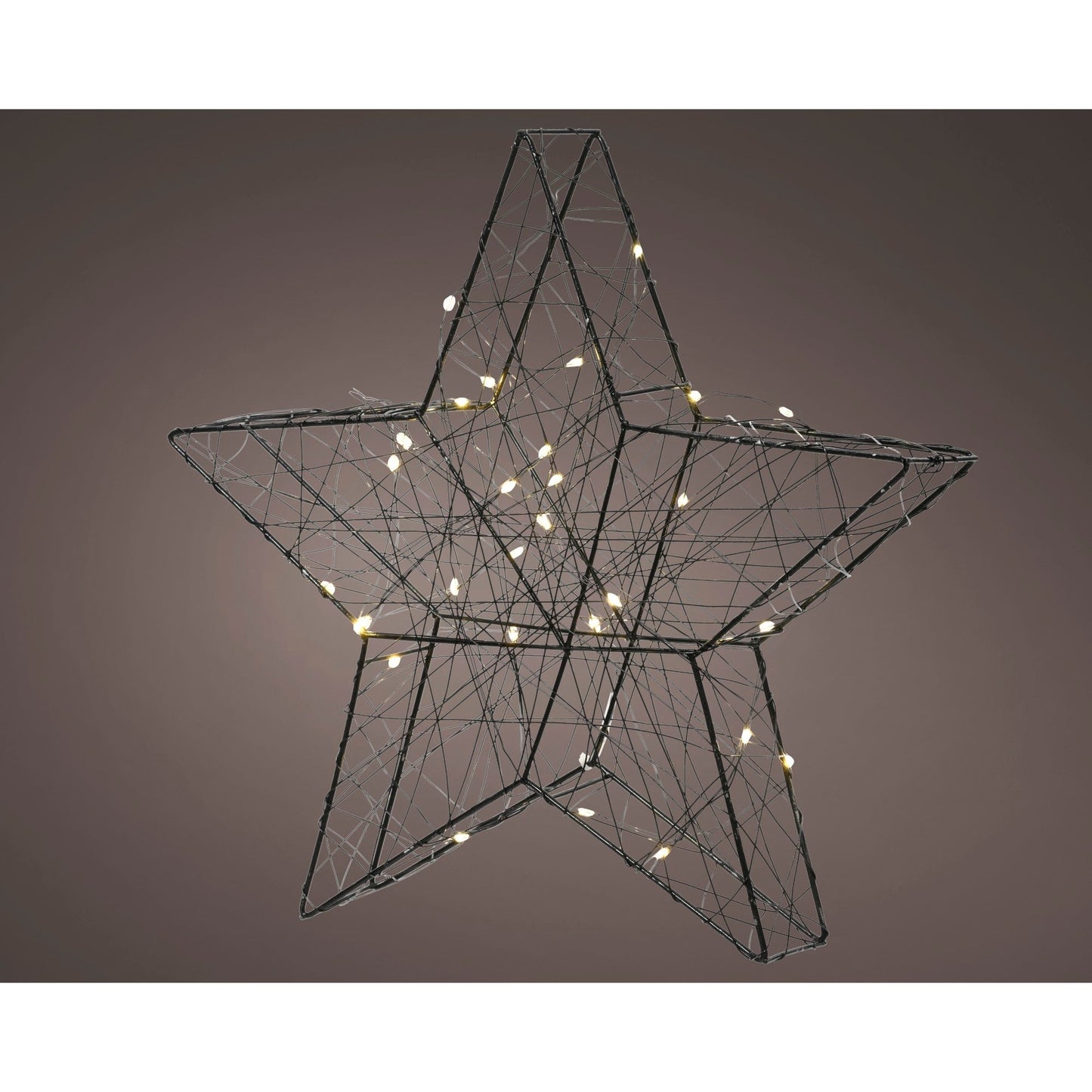 LUMINEO Lichtfigur Stern Innenbereich 30 x 29 x 5 cm (B x H x T) LED 30 LEDs Batterie