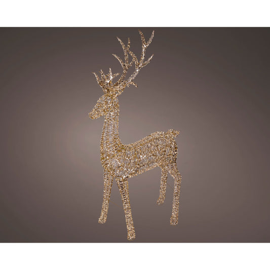LUMINEO Lichtfigur Rentier Außenbereich 110 x 270 x 43 cm (B x H x T) LED 5.200 LEDs Netzbetrieb