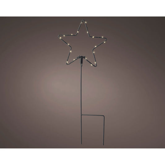 LUMINEO Lichtfigur Stern Außenbereich 15 x 15 x 0,5 cm (B x H x T) LED 20 LEDs Batterie