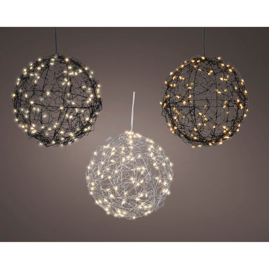 LUMINEO Lichtfigur Kugel Außenbereich LED 60 LEDs Batterie