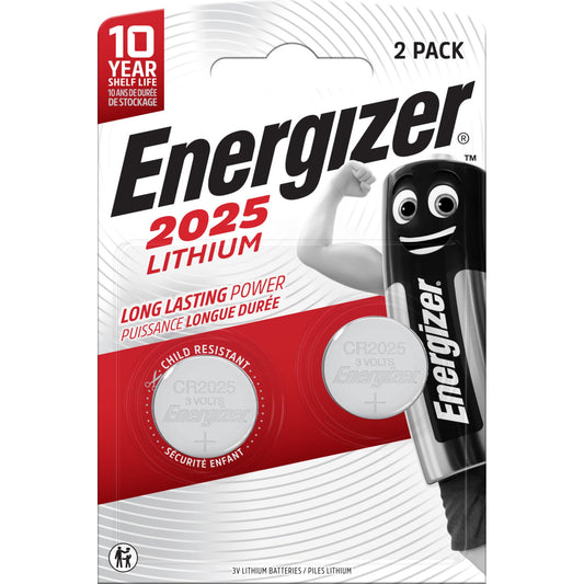 Energizer® Knopfzelle Lithium CR2025 3V 2 St./Pack.