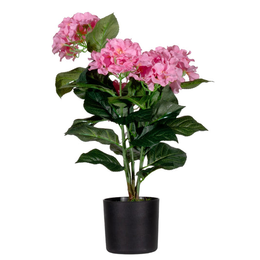 Paperflow Zimmerpflanze meet Hortensie 55cm Polyester/Polyethylen grün/rose