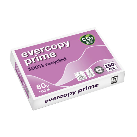 Clairefontaine Kopierpapier evercopy prime DIN A4 80g/m² 100 % Altpapier weiß 500 Bl./Pack.