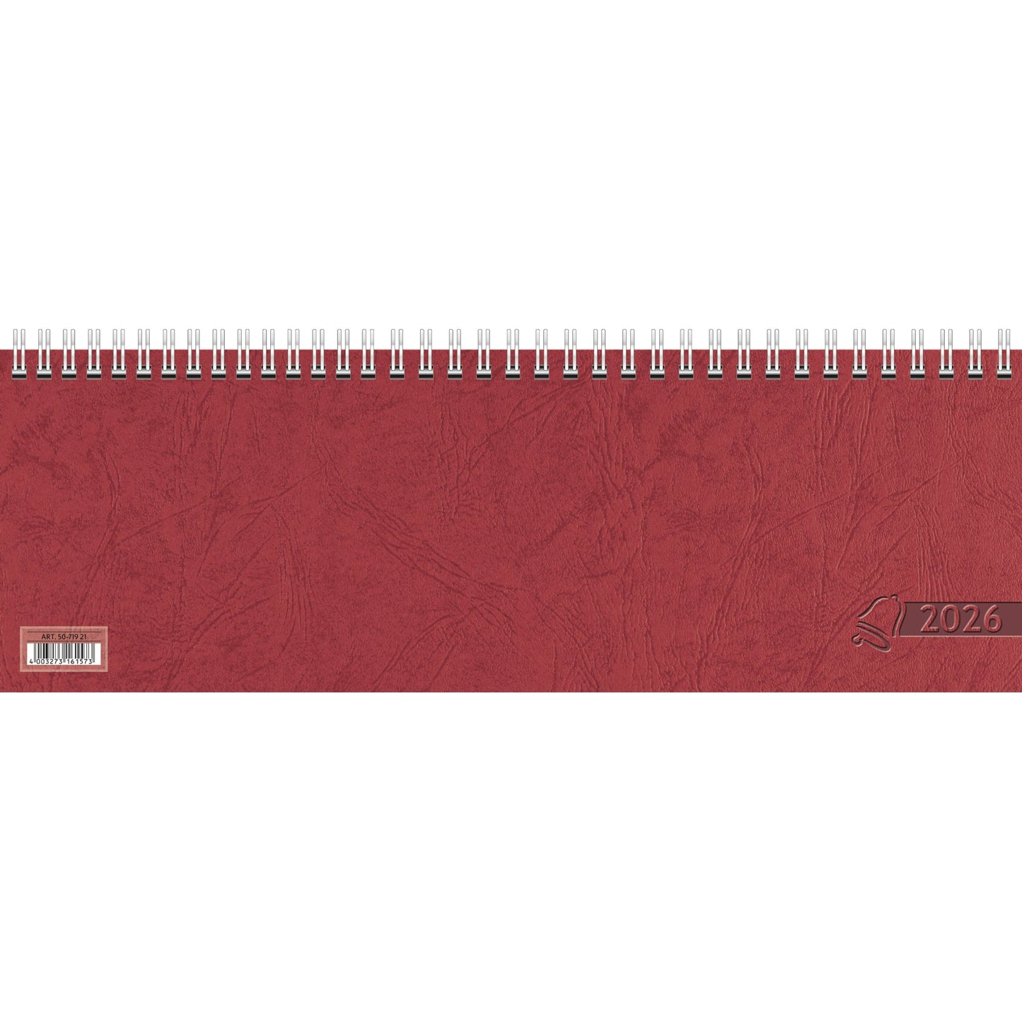 Glocken Querkalender 2026 1 Woche/1 Seite Karton rot