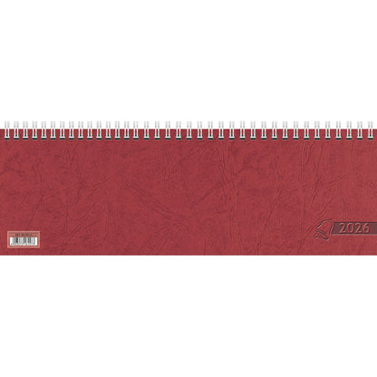 Glocken Querkalender 2026 1 Woche/1 Seite Karton rot
