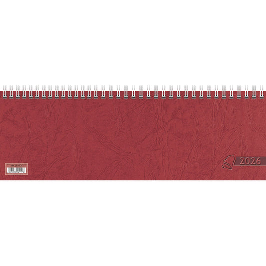Glocken Querkalender 2026 1 Woche/1 Seite Karton rot