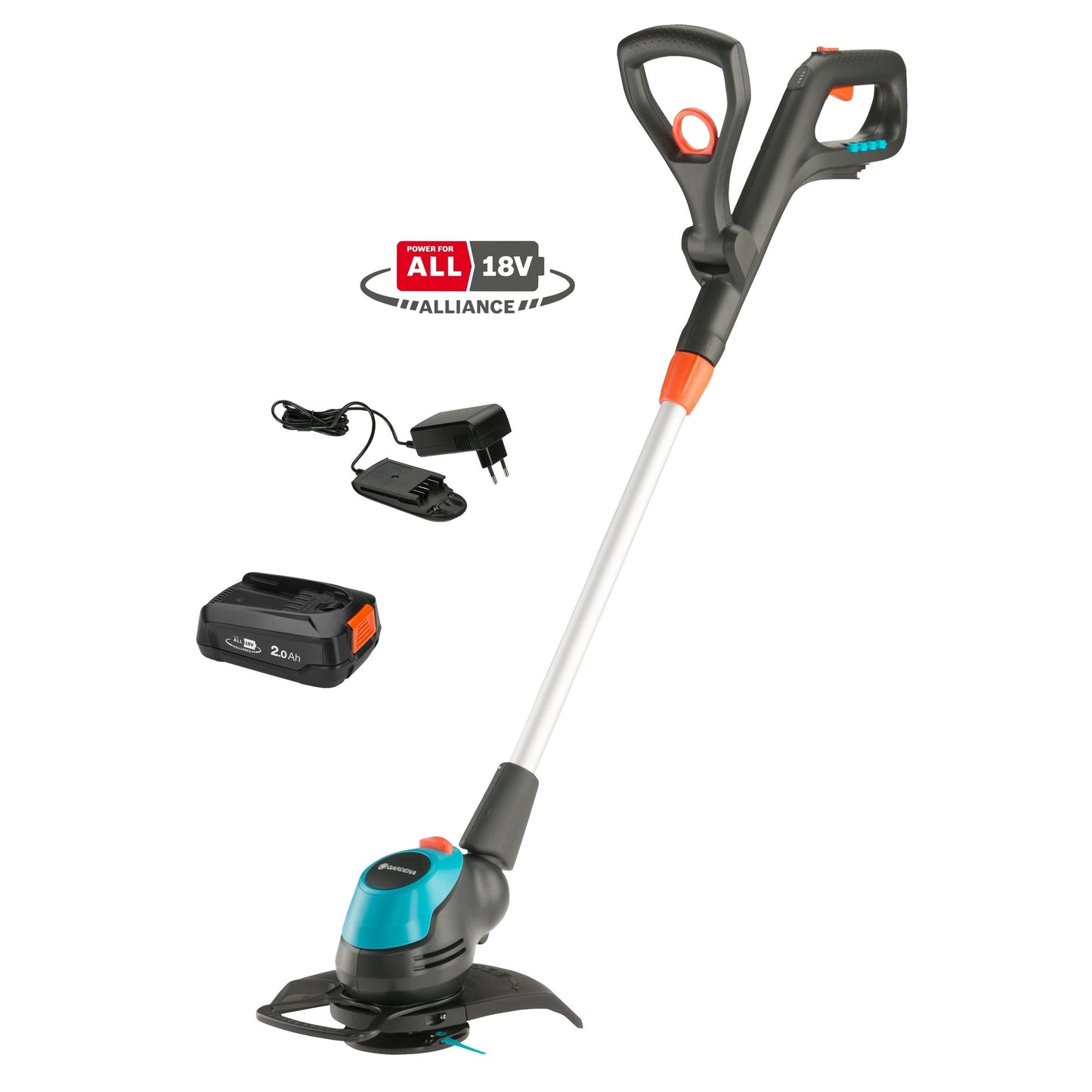 GARDENA Rasentrimmer EasyCut 23/18V P4A 23cm 9.500 U/Min. Akku inkl. Akku, Ladegerät